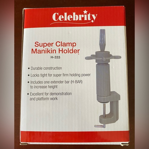 celebrity Other - Super Clamp Manikin Holder - Red & White Packaging